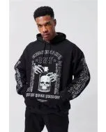 Artistic Graphic Oversized Men's Hoodie