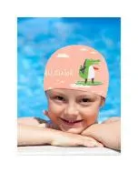 Fun Printed Silicone Swim Cap for Kids