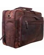 Luxe Heritage Leather Laptop Briefcase