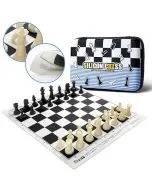 Portable silicone chess set