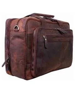 Luxe Heritage Leather Laptop Briefcase